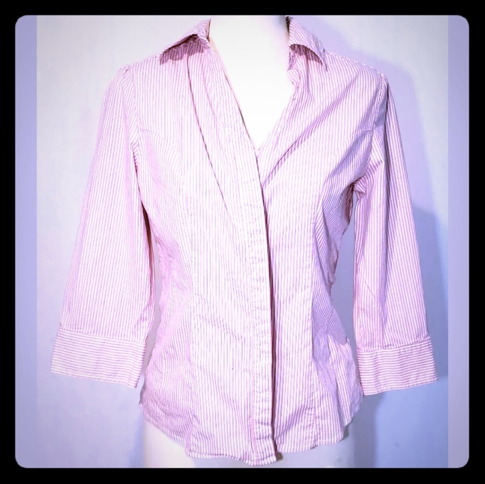 Riders by Lee Womens S Button Down Shirt Pink